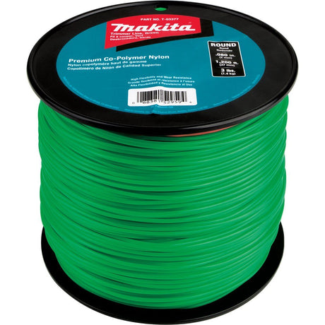 Makita T-03377 Round Trimmer Line, 0.080", Green, 1,200', 3 lbs.