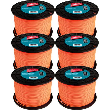 Makita T-03741 Round Trimmer Line, 0.095", Orange, 1,400', 5 lbs., 6/pk