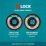 Makita T-03894-3 X-LOCK 4-1/2 Inch Type 29 Angled Flap Disc, 40 Grit for Metal and Stainless Steel (3 Pack) - 4