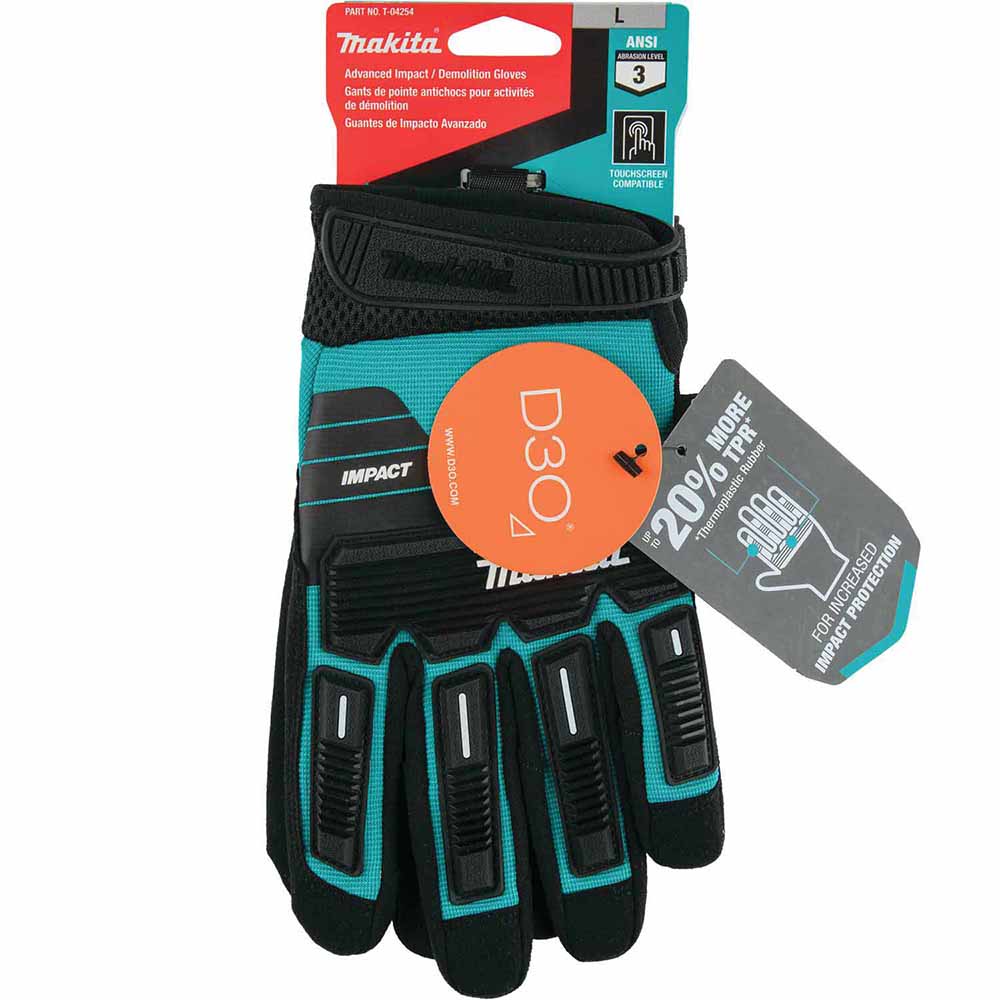 Makita T-04254 Advanced Impact Demolition Gloves (Large) - 2