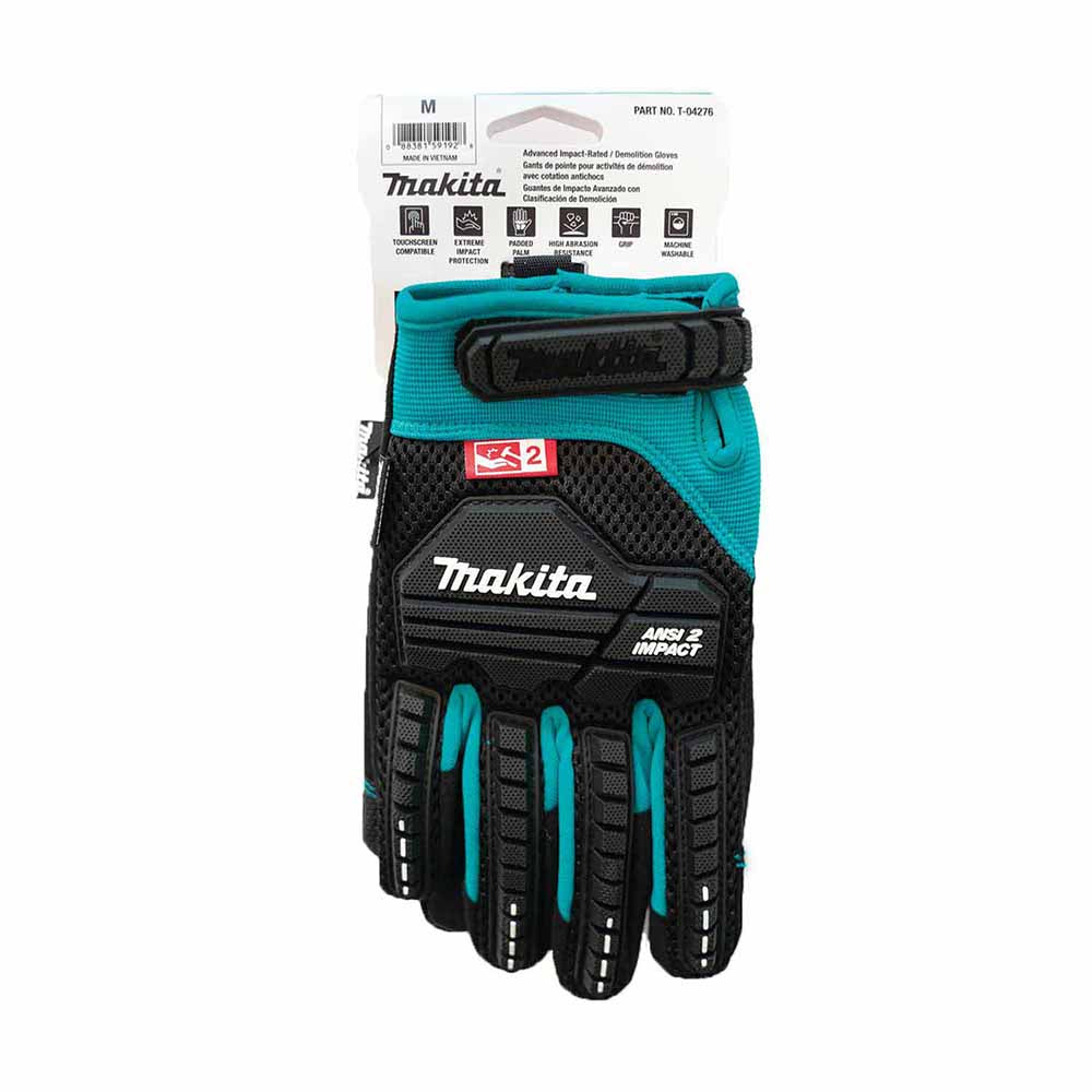 Makita T-04276 Advanced ANSI 2 Impact-Rated Demolition Gloves (Medium) - 4