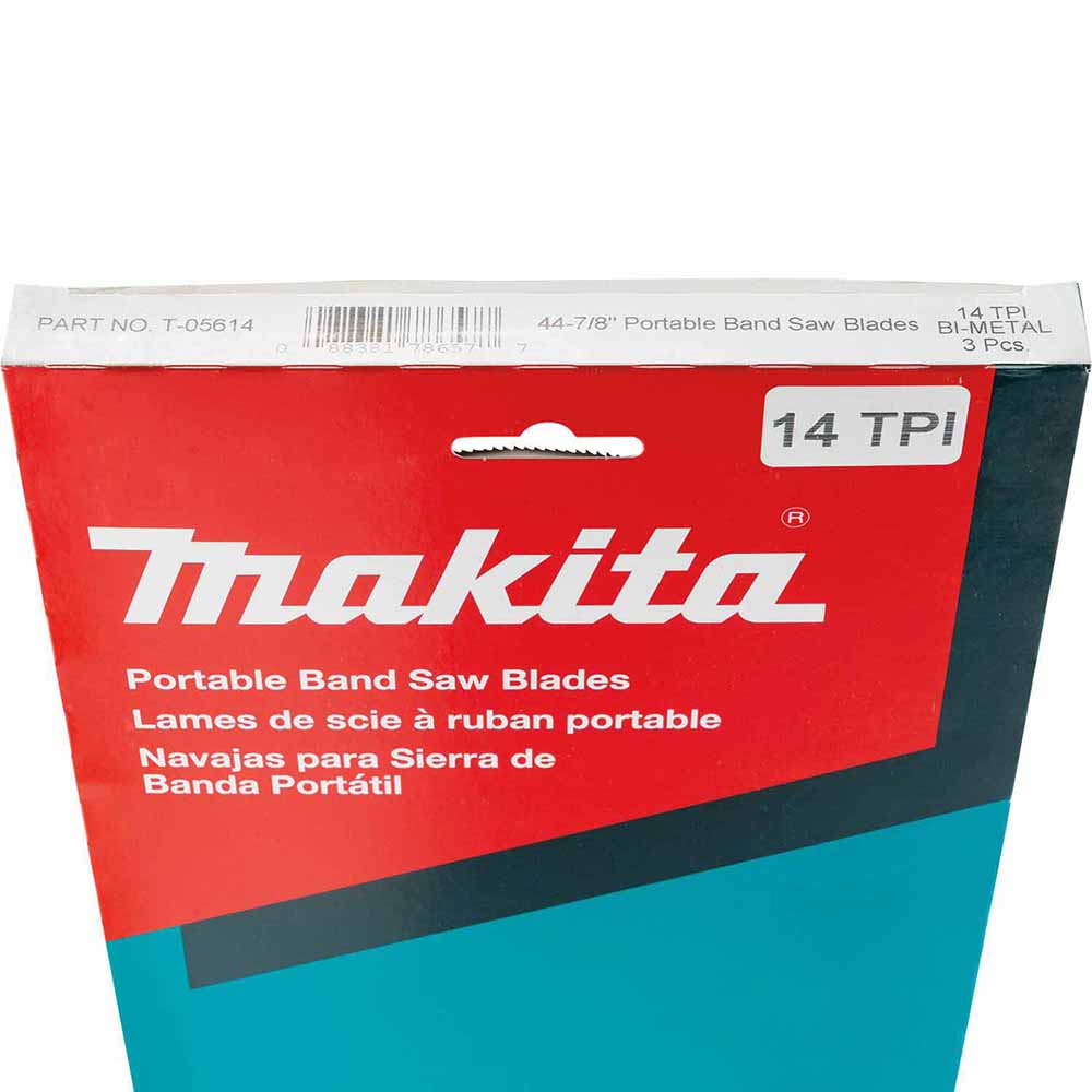 Makita T-05614 44-7/8" 14 TPI Bi-Metal Portable Band Saw Blade, 3/pk - 4