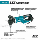 Makita XAD05T 18V LXT Lithium-Ion Brushless Cordless 1/2" Right Angle Drill Kit (5.0Ah) - 10