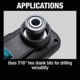 Makita XAD06T 18V LXT Lithium-Ion Brushless Cordless 7/16" Hex Right Angle Drill Kit (5.0Ah) - 9