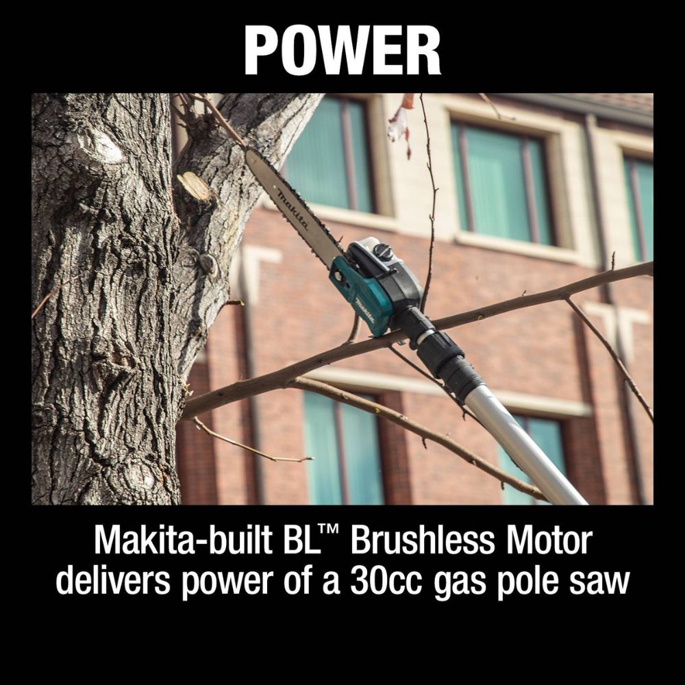 Makita XAU02PTB 36V (18V X2) LXT Brushless 10" Telescoping Pole Saw Kit, 13' Length (5.0Ah) - 12