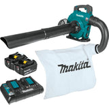 Makita XBU04PTV 36V (18V X2) LXT Brushless Blower Kit with Vacuum Attachment Kit, dual port charger (5.0Ah) - 3