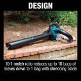 Makita XBU04ZV 36V (18V X2) LXT Brushless Blower with Vacuum Attachment Kit (Tool Only) - 7