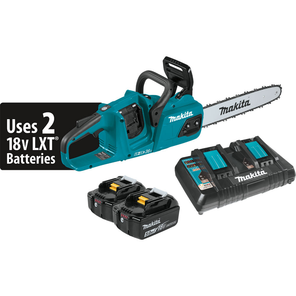 Makita XCU07PT 18V X2 (36V) LXT Brushless 14" Chain Saw Kit (5.0Ah) - 2