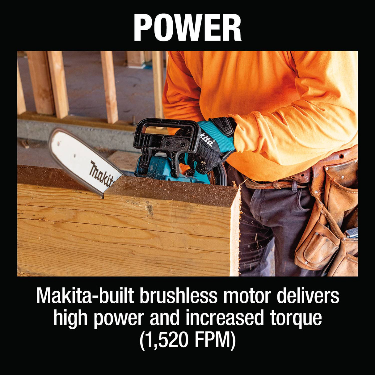 Makita XCU11SM1 18V LXT Lithium-Ion Brushless Cordless 14" Chain Saw Kit (4.0Ah) - 15