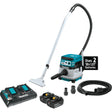 Makita XCV08PT 18V X2 LXT (36V) Brushless 2.1 Gal HEPA Dust Extractor, AWS