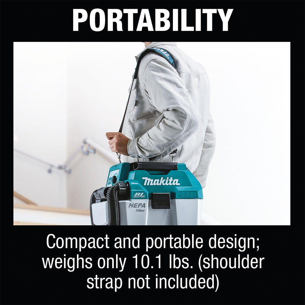 Makita XCV11T 18V LXT Portable Wet/Dry Dust Extractor/Vacuum Kit (5.0Ah) - 14