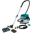 Makita XCV22PTU 36V (18V X2) LXT Brushless 2.1 Gallon HEPA Filter Dry Dust Extractor/Vacuum Kit, AWS (5.0Ah)