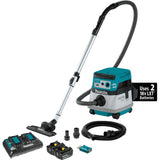 Makita XCV22PTU 36V (18V X2) LXT Brushless 2.1 Gallon HEPA Filter Dry Dust Extractor/Vacuum Kit, AWS (5.0Ah) - 2