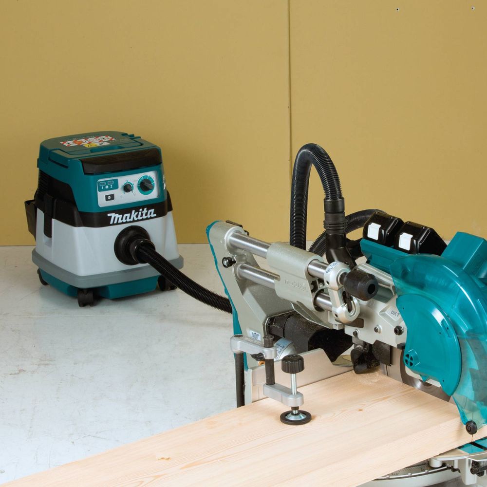 Makita XCV22ZU 36V (18V X2) LXT Brushless 2.1 Gallon HEPA Filter Dry Dust Extractor/Vacuum, AWS, Tool Only - 32