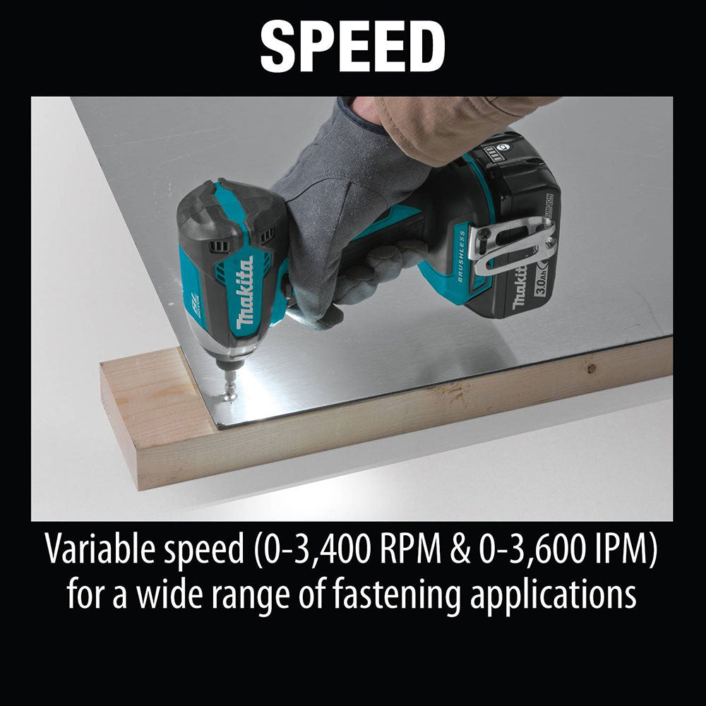 Makita XDT131 18V LXT Brushless Cordless Impact Driver Kit (3.0Ah) - 5