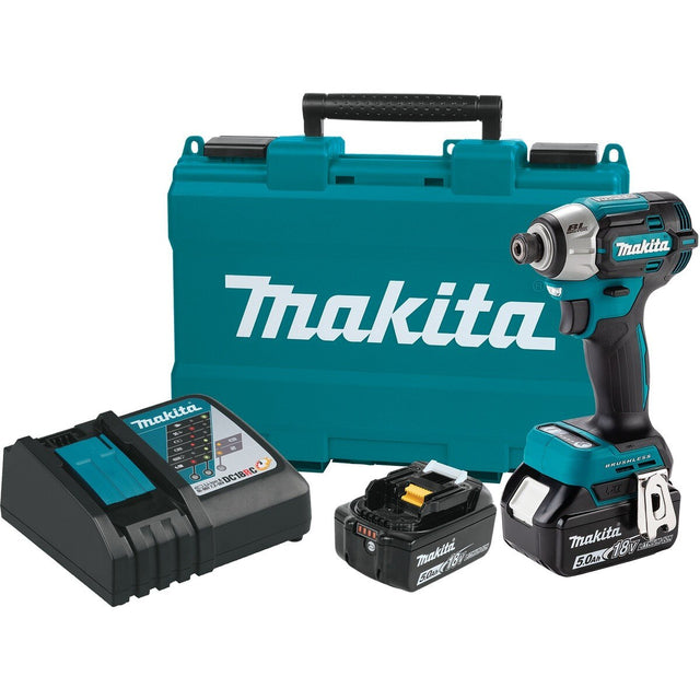 Makita XDT21T 18V LXT Brushless 4 Speed Impact Driver Kit with 5Ah Batteries (2 Pack)
