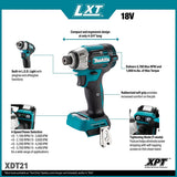 Makita XDT21T 18V LXT Brushless 4 Speed Impact Driver Kit with 5Ah Batteries (2 Pack) - 2