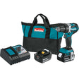 Makita XFD12T 18V LXT Lithium-Ion Compact Brushless Cordless 1/2" Driver-Drill Kit, 2-speed, var. spd., L.E.D. Light, bag (5.0Ah)