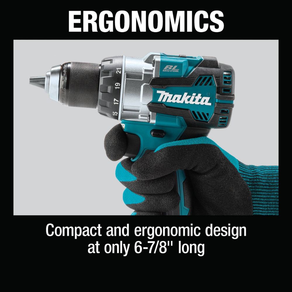 Makita XFD16T 18V LXT Lithium-Ion Brushless Cordless 1/2" Driver-Drill Kit (5.0Ah) - 10