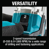 Makita XFD16T 18V LXT Lithium-Ion Brushless Cordless 1/2" Driver-Drill Kit (5.0Ah) - 12