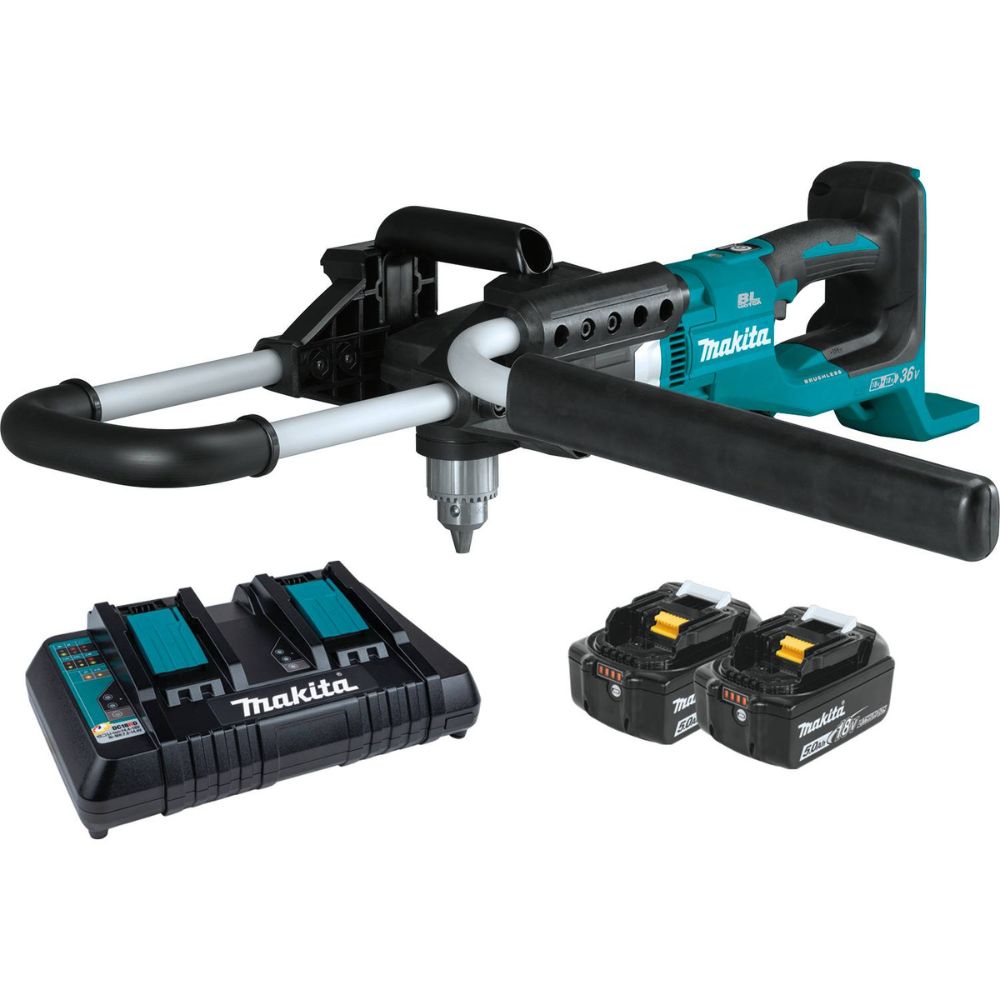 Makita XGD01PT 36V (18V X2) LXT Brushless Earth Auger Kit, dual port charger (5.0Ah) - 3