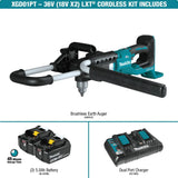 Makita XGD01PT 36V (18V X2) LXT Brushless Earth Auger Kit, dual port charger (5.0Ah) - 7