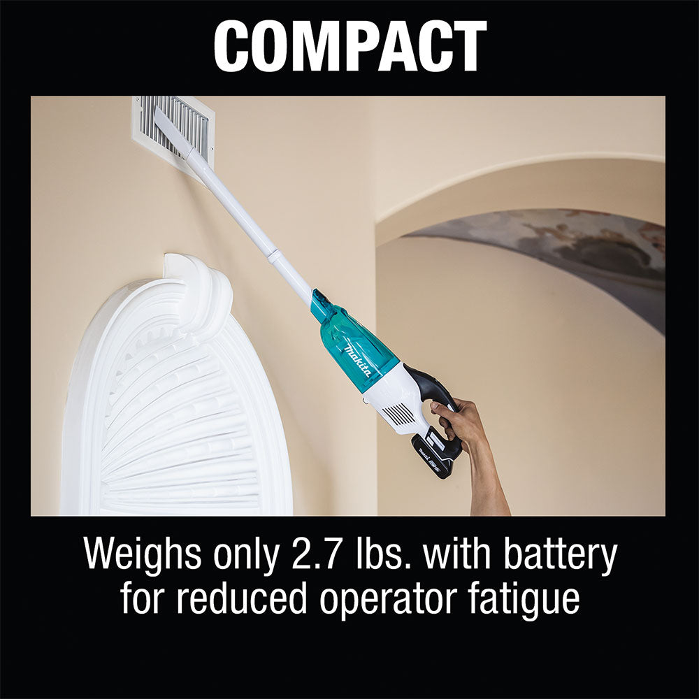 Makita XLC03R1WX4 18V LXT Compact Cordless Vacuum Kit, Trigger w/ Lock (2.0Ah) - 5