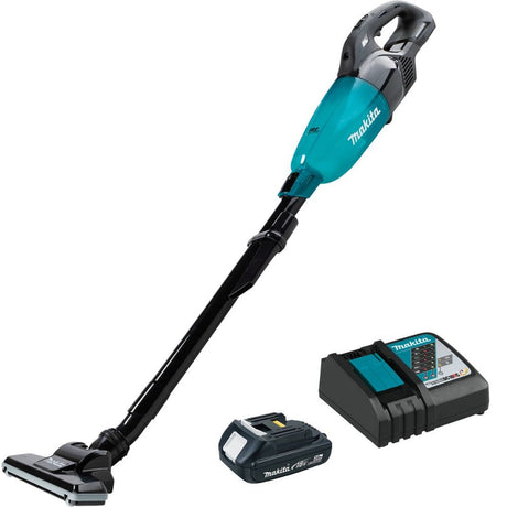 Makita XLC08R1B 18V LXT Lithium-ion Compact Brushless Cordless Vacuum Kit, Trigger w/ Lock (2.0Ah)