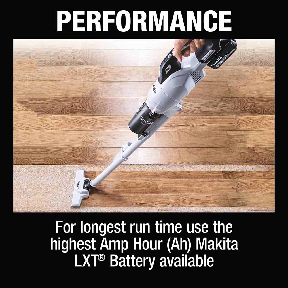 Makita XLC11R1W 18V LXT Lithium-ion Compact Brushless Cordless Cyclonic 4-Speed Stick Vacuum Kit (2.0Ah) - 14