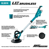 Makita XLS01TX1 18V LXT Lithium-Ion Brushless Cordless 9" Drywall Sander Kit, AWS Capable (5.0Ah) - 2