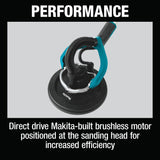 Makita XLS01TX1 18V LXT Lithium-Ion Brushless Cordless 9" Drywall Sander Kit, AWS Capable (5.0Ah) - 17