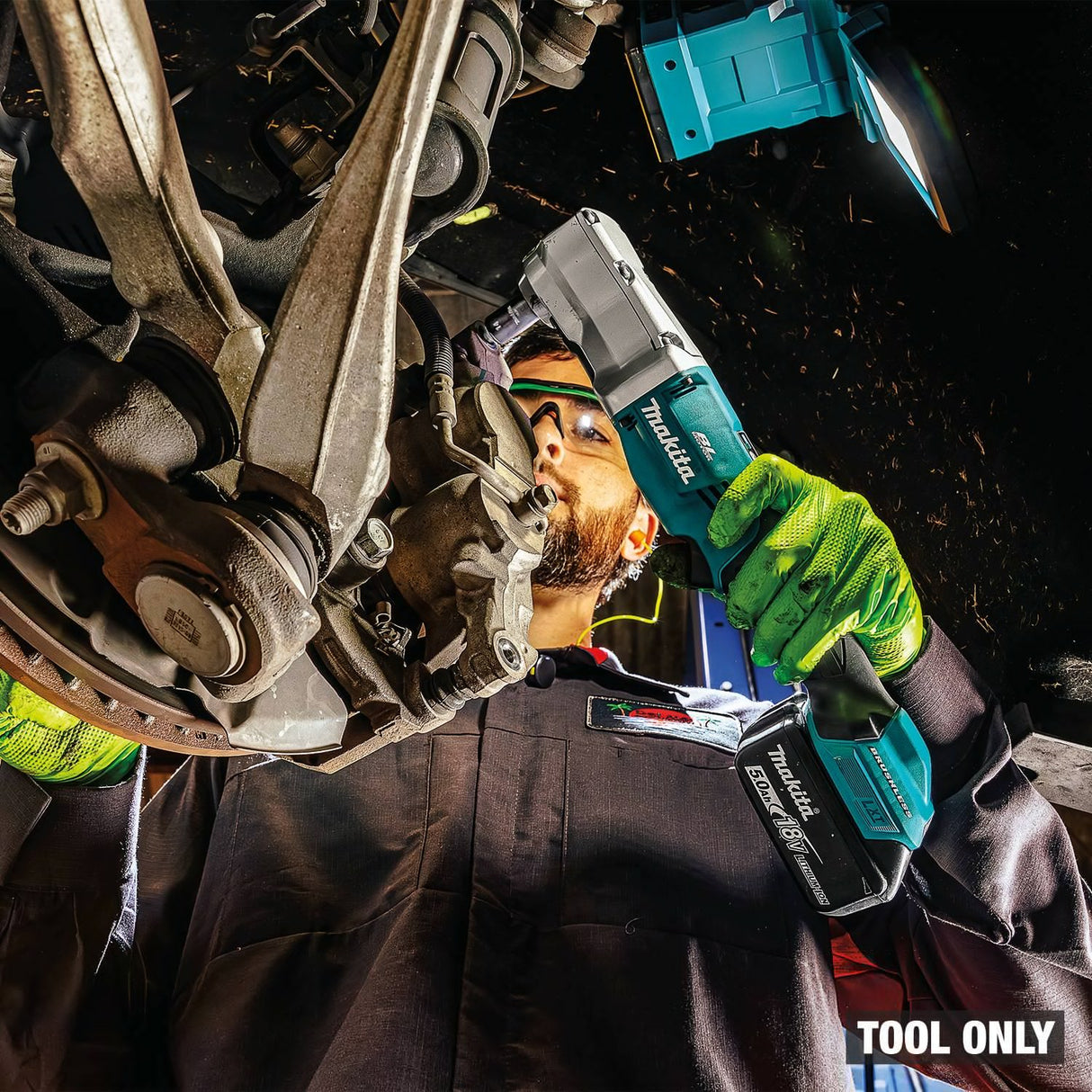 Makita XLT03Z 18V LXT Brushless High Torque 3/8" Sq. Drive Angle Impact Wrench with Friction Ring Tool Only - 8