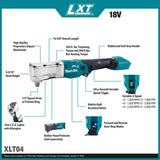 Makita XLT04Z 18V LXT Brushless Cordless High Torque 1/2" Square Drive Angle Impact Wrench with Friction Ring (Tool Only) - 2