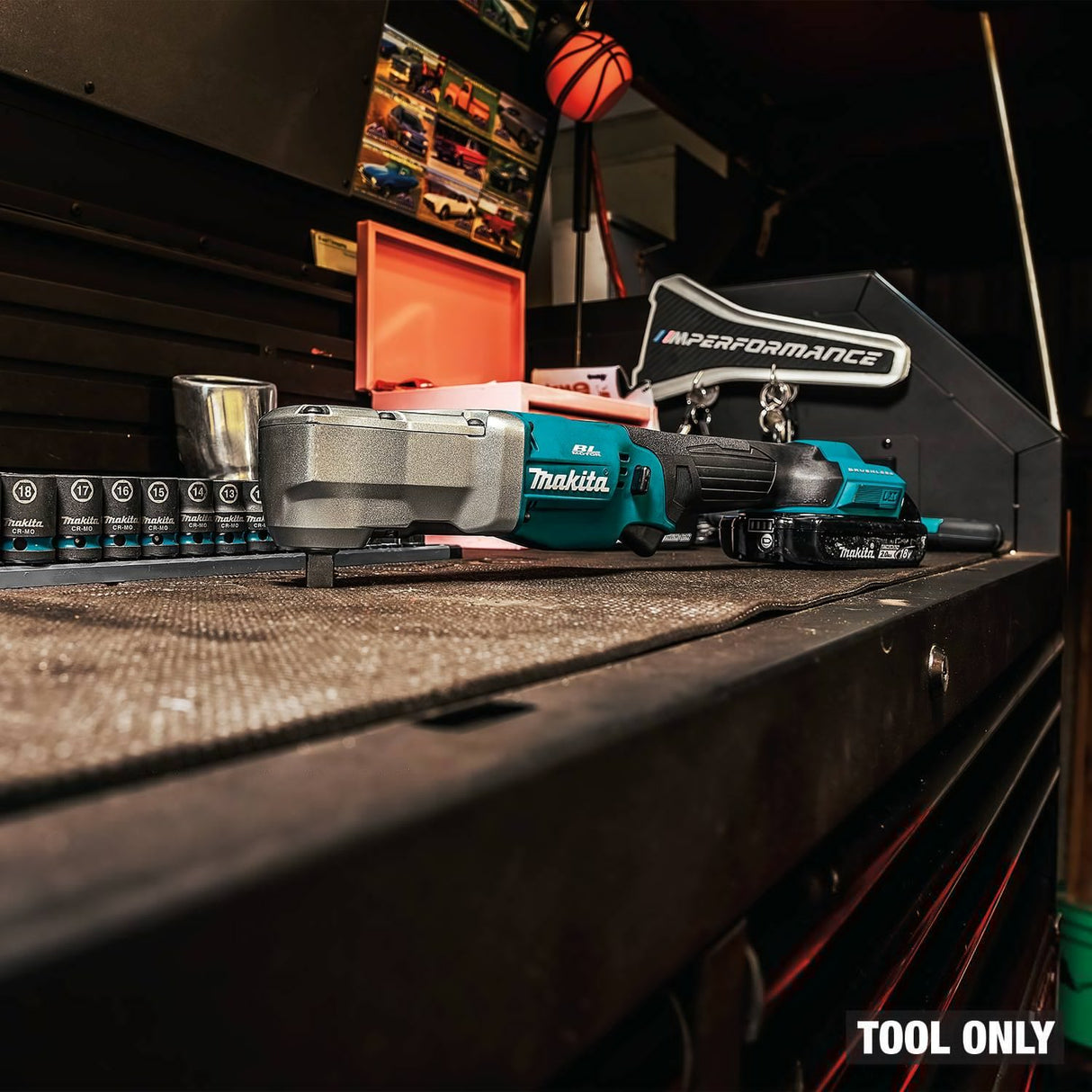 Makita XLT05Z 18V LXT Brushless 1/2" Angle Impact Wrench with Detent Pin Tool Only - 10