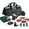 Makita XMT04R1B 18V LXT Lithium-Ion Sub-Compact Brushless Cordless StarlockMax Oscillating Multi-Tool Kit (2.0Ah)