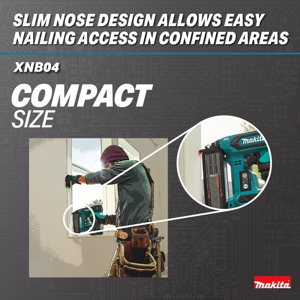 Makita XNB04Z 18V LXT Brushless Cordless 18 Gauge Brad Nailer, Tool Only - 10