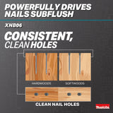 Makita XNB06Z 18V LXT Lithium-Ion Brushless Cordless 2-1/2” Angled Finish Nailer, 16 Gauge, Tool Only - 7
