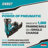 Makita XNB07Z 30 Degree Clipped Head 3-1/2 in. Framing Nailer, Tool Only (Bare Tool) - 3