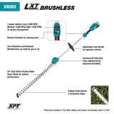 Makita XNU02T 18V LXT Lithium-Ion Brushless Cordless 24" Pole Hedge Trimmer Kit (5.0Ah) - 2