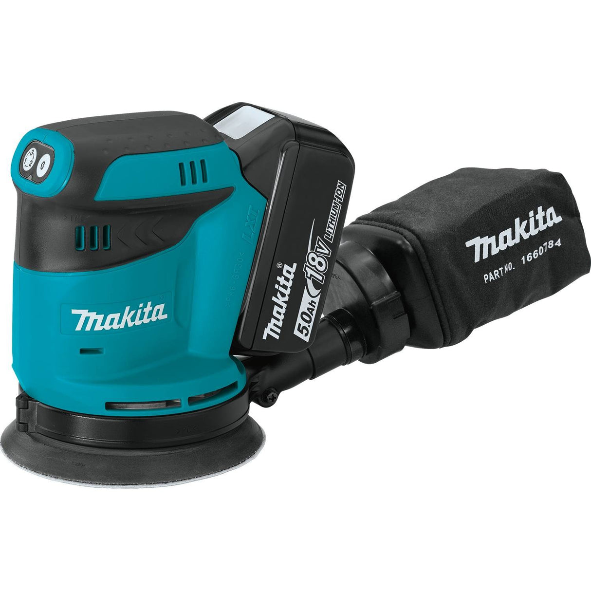 Makita XOB01T 18V LXT Li-Ion Cordless 5" Random Orbit Sander Kit, 5.0 Ah - 2