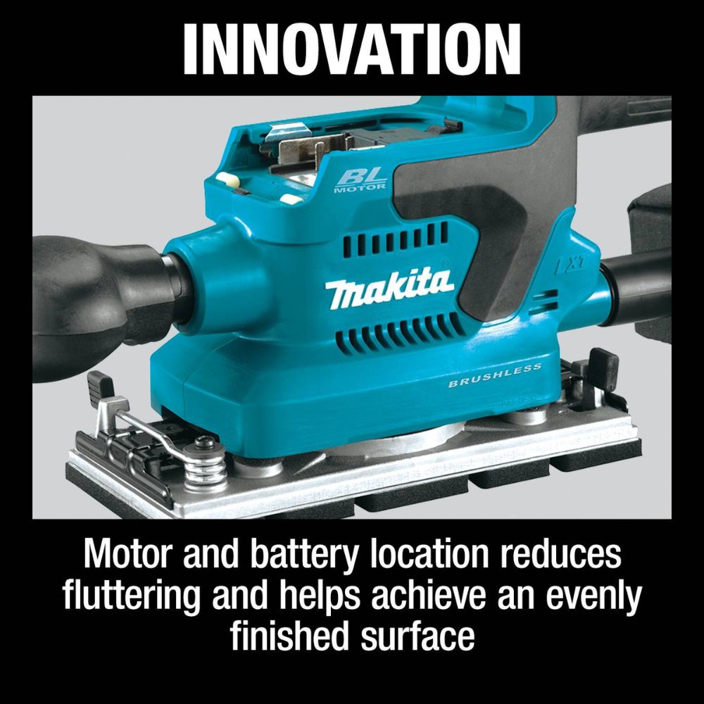 Makita XOB03Z 18V LXT Lithium-Ion Brushless Cordless 1/3 Sheet Finishing Sander, AWS Capable (Tool Only) - 10