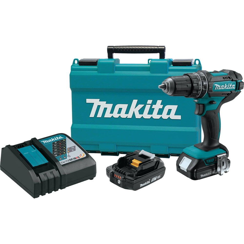 Makita XPH10R 18V Li-Ion 1/2" Hammer Drill/Driver Kit