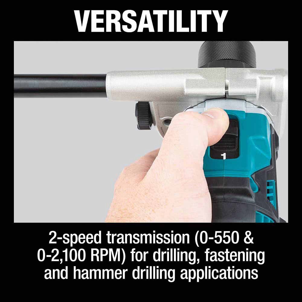Makita XPH14T 18V LXT Lithium-Ion Brushless Cordless 1/2" Hammer Driver-Drill Kit, 2-speed, var. speed., L.E.D. Light, bag (5.0Ah) - 7