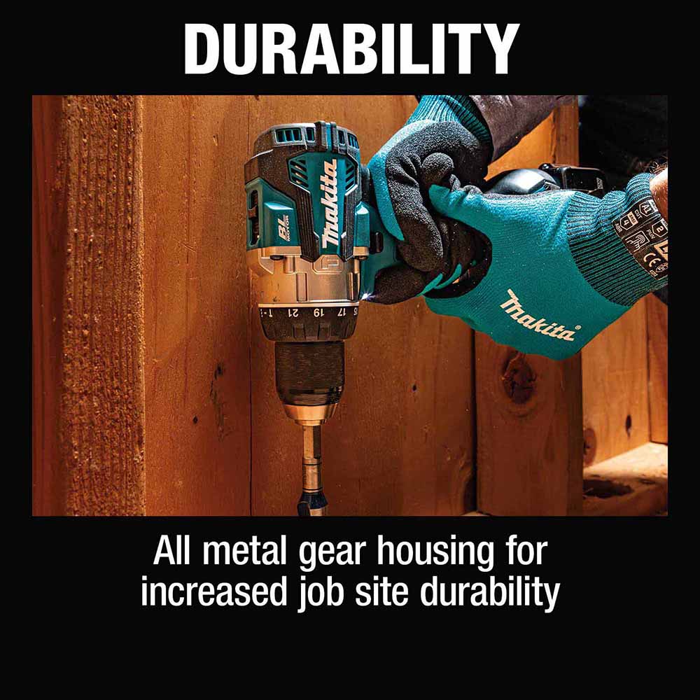 Makita XPH16T 18V LXT Lithium-Ion Compact Brushless Cordless 1/2" Hammer Driver-Drill Kit (5.0Ah) - 13