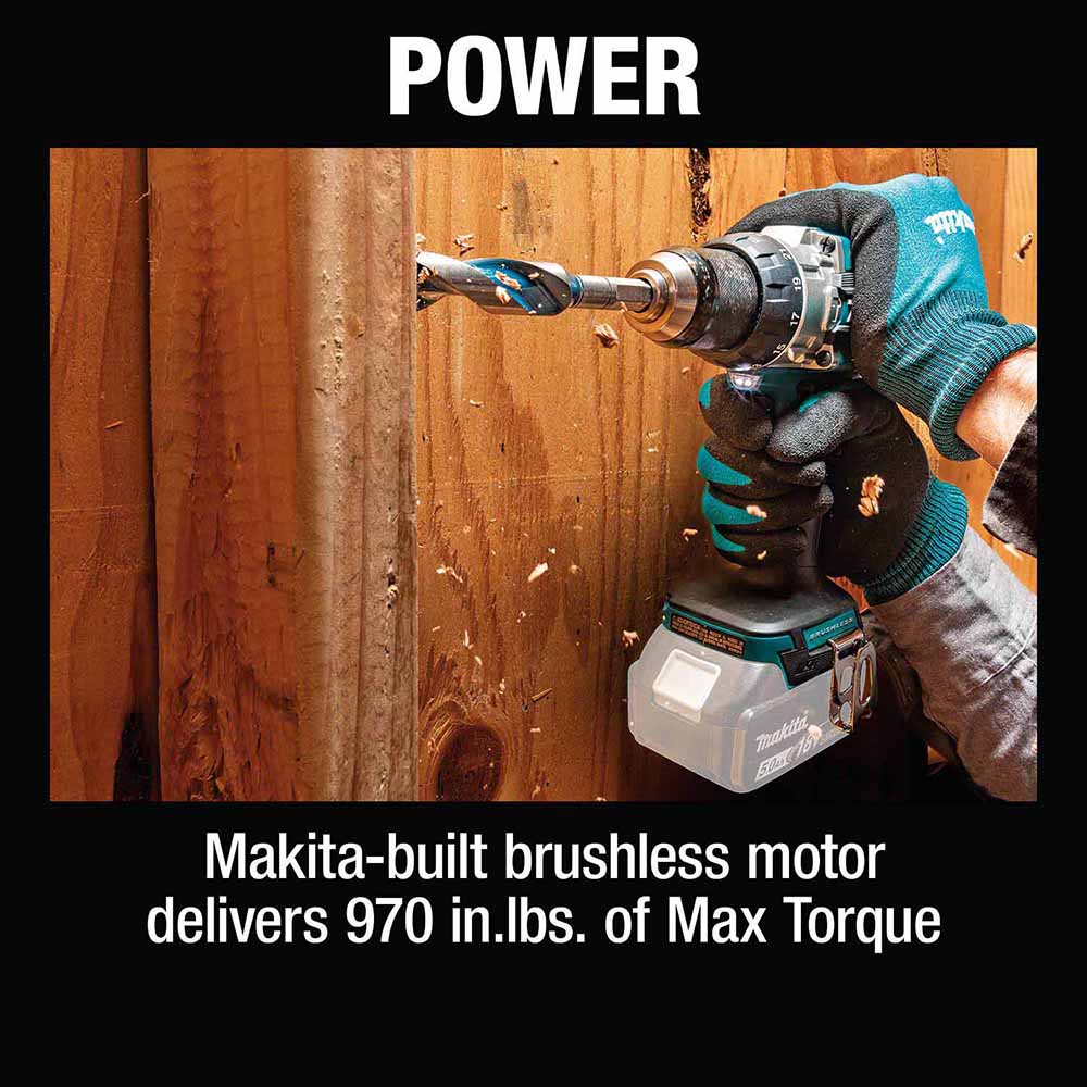 Makita XPH16Z 18V LXT Lithium-Ion Compact Brushless Cordless 1/2" Hammer Driver-Drill, Tool Only - 11