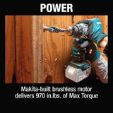 Makita XPH16Z 18V LXT Lithium-Ion Compact Brushless Cordless 1/2" Hammer Driver-Drill, Tool Only - 11