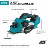 Makita XPK02Z 18V LXT Lithium-Ion Cordless 3-1/4" Planer, AWS™ Capable (Tool Only) - 2