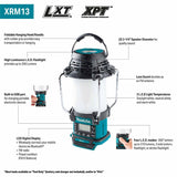 Makita XRM13 18V LXT Lithium-Ion Cordless Bluetooth Radio/LED Lantern, Tool Only - 2