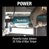 Makita XRW01SR1 18V LXT Lithium-Ion Cordless 3/8" / 1/4" Sq. Drive Ratchet Kit, interchangeable anvils, var. spd., L.E.D. Light, bag, with one battery (2.0Ah) - 9