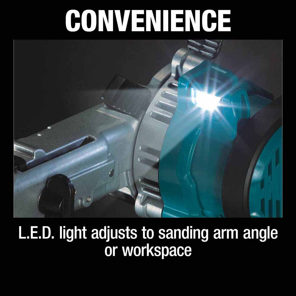 Makita XSB01Z 18V LXT Lithium-Ion Brushless Cordless 3/8" x 21" Detail Belt Sander (Tool Only) - 3
